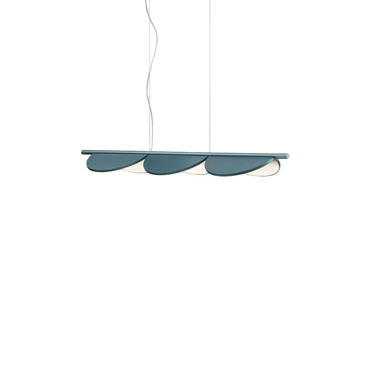 Almendra Linear pendel S3, metallisk bay blå