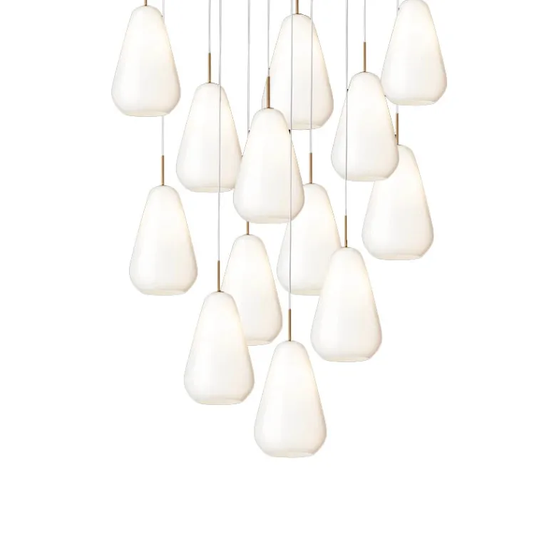 Anoli 13 pendel, nordic guld/opal