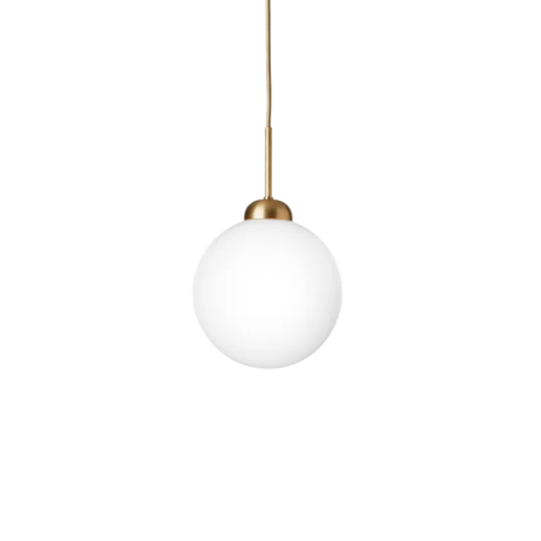 Apiales 1 Large pendel, børstet messing/opal