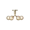 Apiales 6 loftlampe, børstet messing/optic guld glas