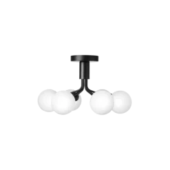 Apiales 6 loftlampe, satin sort/opal