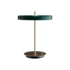 Asteria bordlampe m/USB, forest grøn/messing