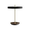 Asteria bordlampe m/USB, sort/messing