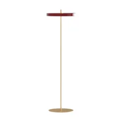 Asteria gulvlampe, ruby rød/messing