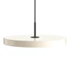 Asteria medium pendel, pearl hvid/sort