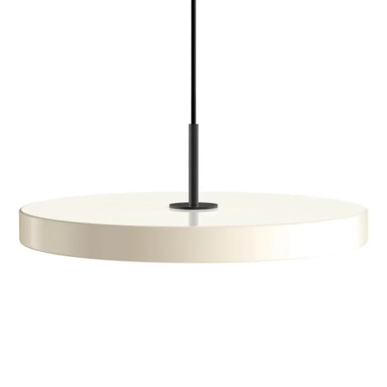 Asteria medium pendel, pearl hvid/sort