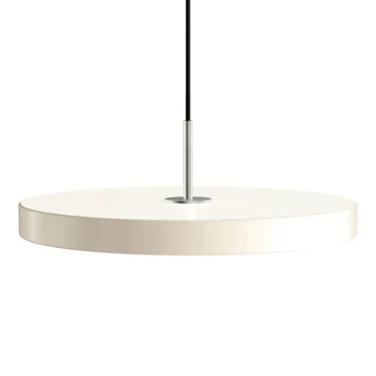 Asteria medium pendel, pearl hvid/stål