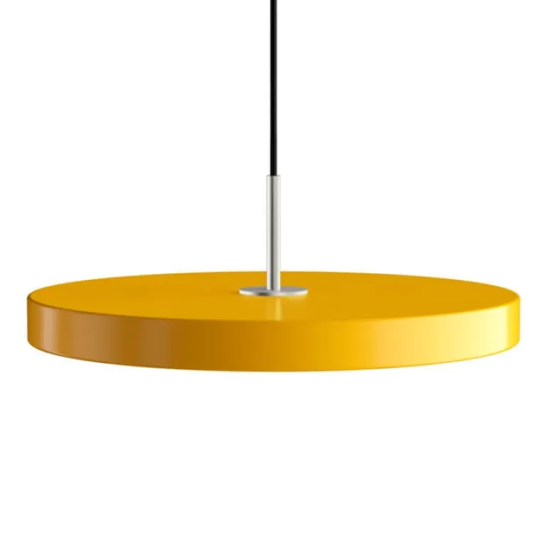 Asteria medium pendel, saffron gul/stål