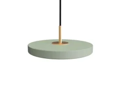 Asteria micro pendel, olive grøn/messing