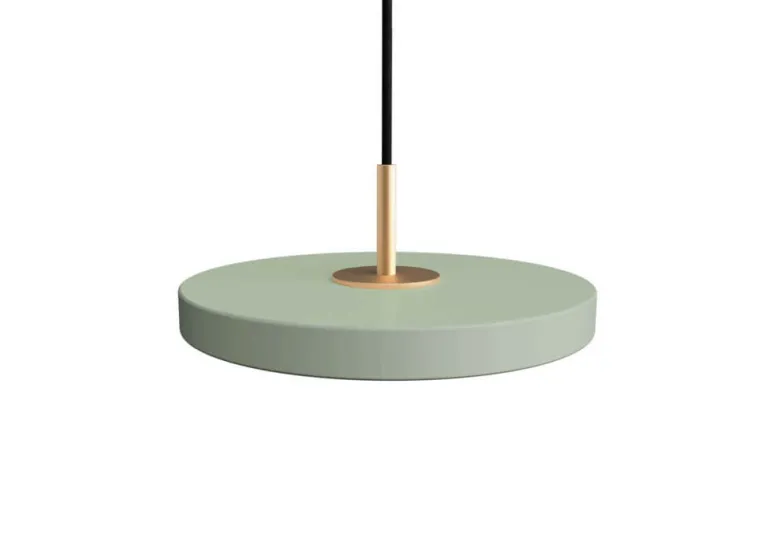 Asteria micro pendel, olive grøn/messing