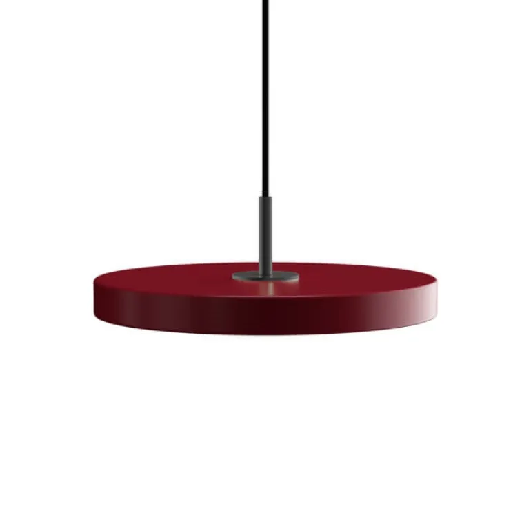Asteria mini pendel, ruby rød/sort
