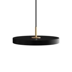 Asteria mini pendel, sort/messing