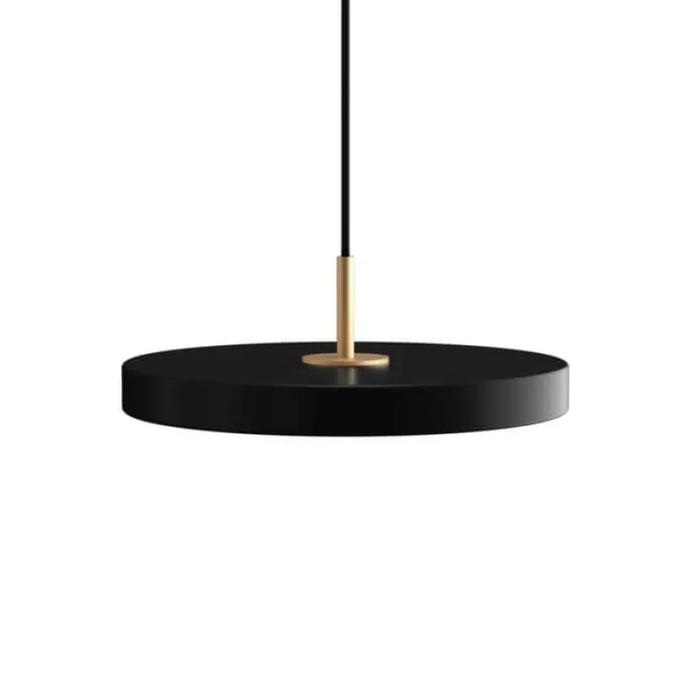 Asteria mini pendel, sort/messing