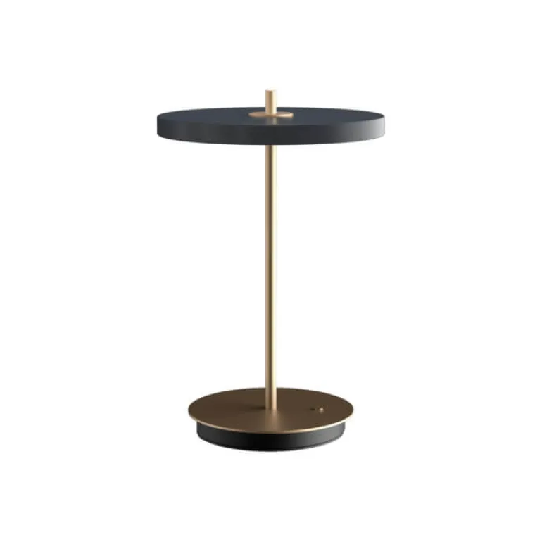 Asteria Move batteri-/bordlampe, antrasit/messing