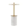 Asteria Move mini batteri-/bordlampe, hvid marmor