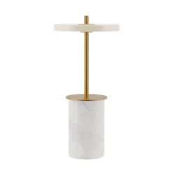 Asteria Move mini batteri-/bordlampe, hvid marmor