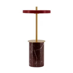 Asteria Move mini batteri-/bordlampe, rød marmor