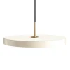 Asteria Plus medium pendel, pearl hvid/messing