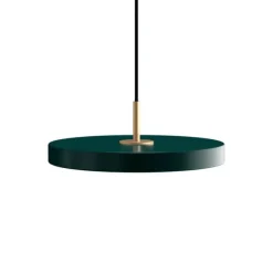 Asteria Plus mini pendel, forest grøn/messing