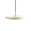 Asteria Plus mini pendel, pearl hvid/stål