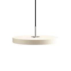 Asteria Plus mini pendel, pearl hvid/stål