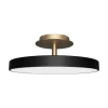 Asteria Up medium loftlampe, sort/messing