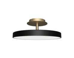 Asteria Up medium loftlampe, sort/messing