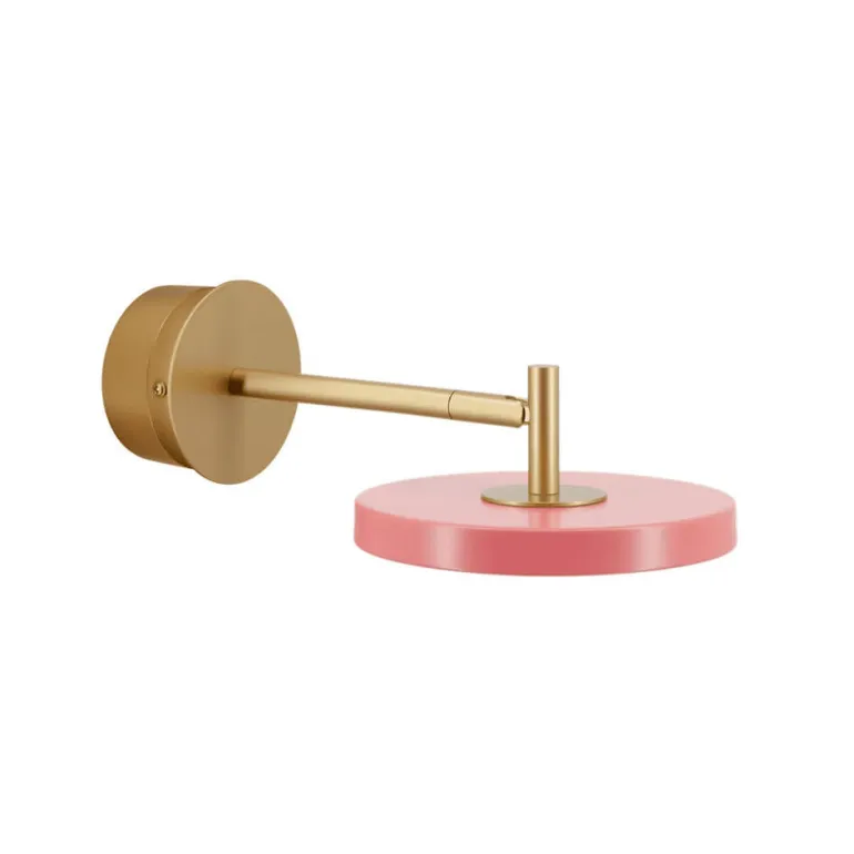 Asteria væglampe kort hardwired, rose/messing