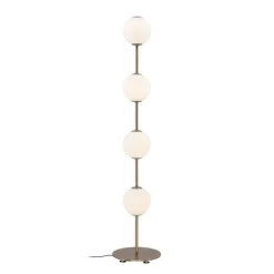 Audrey gulvlampe, messing/opal