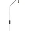 Austere væglampe m. touchdæmp og stik, gunmetal