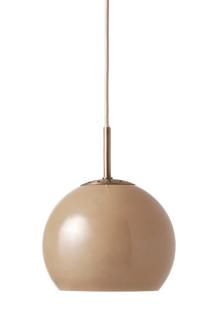 Ball Glass pendel Ø18, cappuccino
