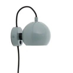 Ball væglampe, blank mint