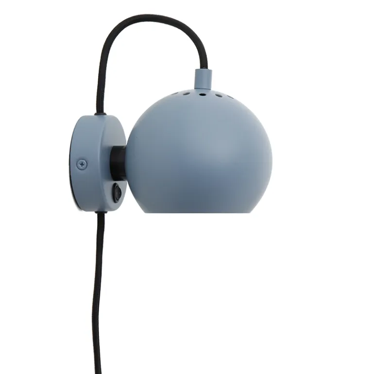 Ball væglampe, mat citadel blue