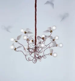 Birdie lysekrone, rød ledning