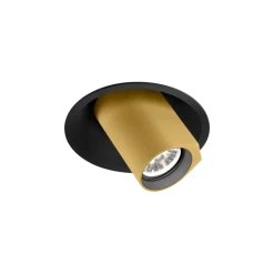 BLIEK ROUND 1.0 PAR16 Indbygningsspot, sort/messing