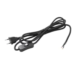 Cablekit, sort ledning m/afbryder
