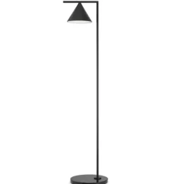 Captain Flint gulvlampe, sort/sort marmor