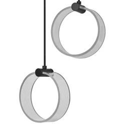 Decor Circle 2 pendel, sort/klar
