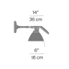 Fortebraccio Ø16 væglampe / loftlampe, sort