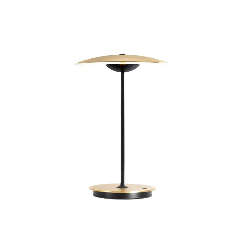 Ginger 20 M batteri bordlampe, messing/hvid
