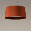 GT7 pendel Ø90, terracotta m/nikkel baldakin