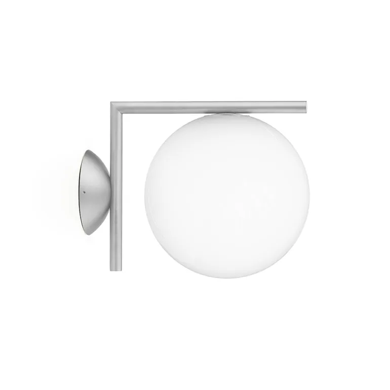 IC Light C/W1 udendørs væglampe/loftlampe, børstet rustfrit stål