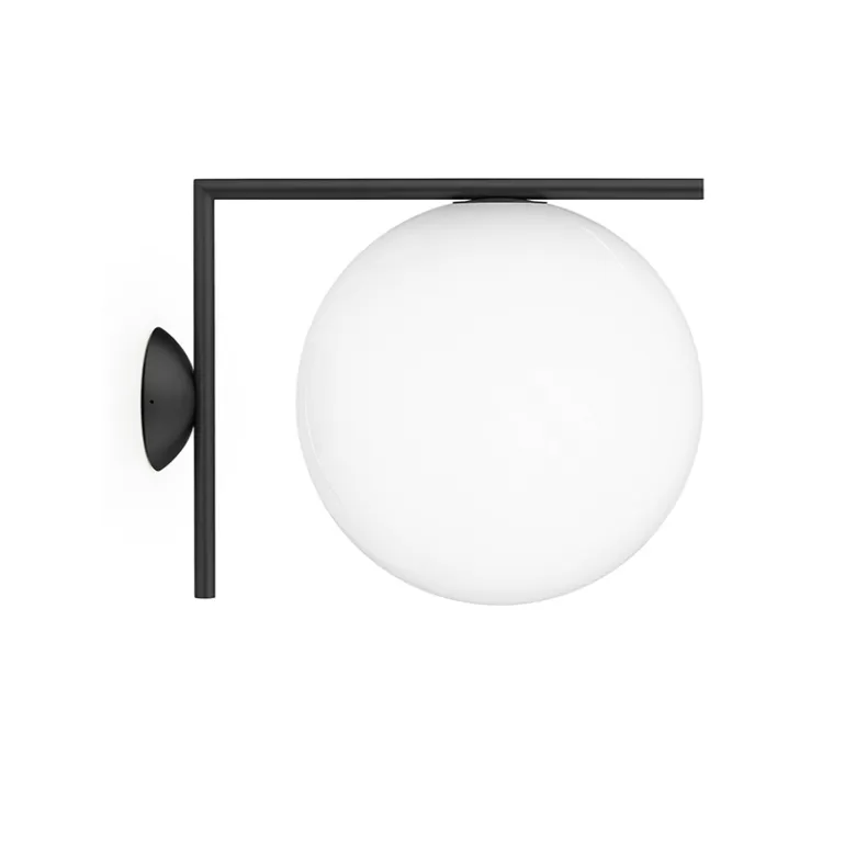 IC Light C/W2 udendørs væglampe/loftlampe, sort