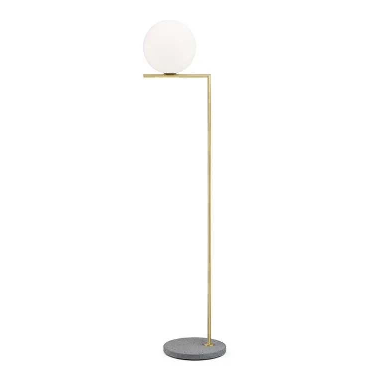 IC Light F2 udendørs gulvlampe, messing/grå lava