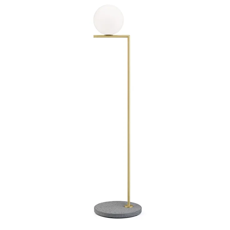 IC Light F1 udendørs gulvlampe, messing/grå lava