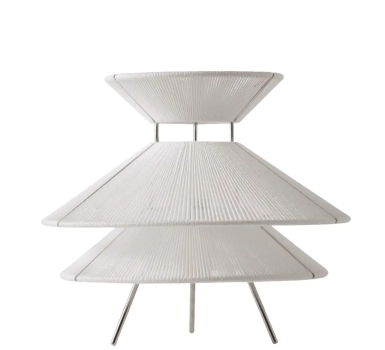 Kiku bordlampe, hvid/stål