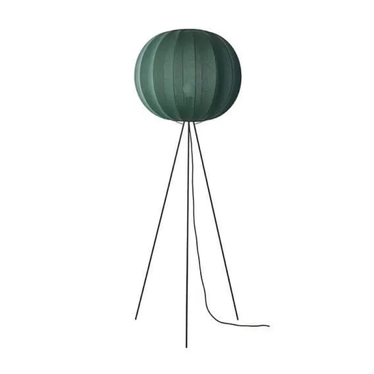 Knit-Wit Ø60 gulvlampe høj, tweed grøn