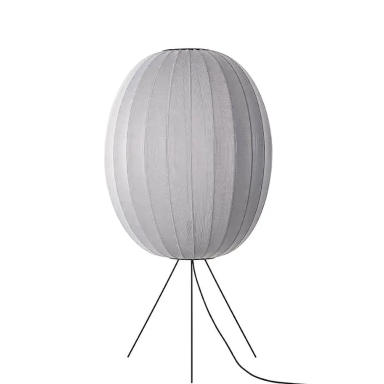 Knit-Wit Ø65 gulvlampe medium, sølv