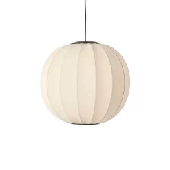 Knit-Wit Ø60 rund pendel LED, pearl hvid
