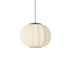 Knit-Wit Ø45 rund pendel LED, pearl hvid